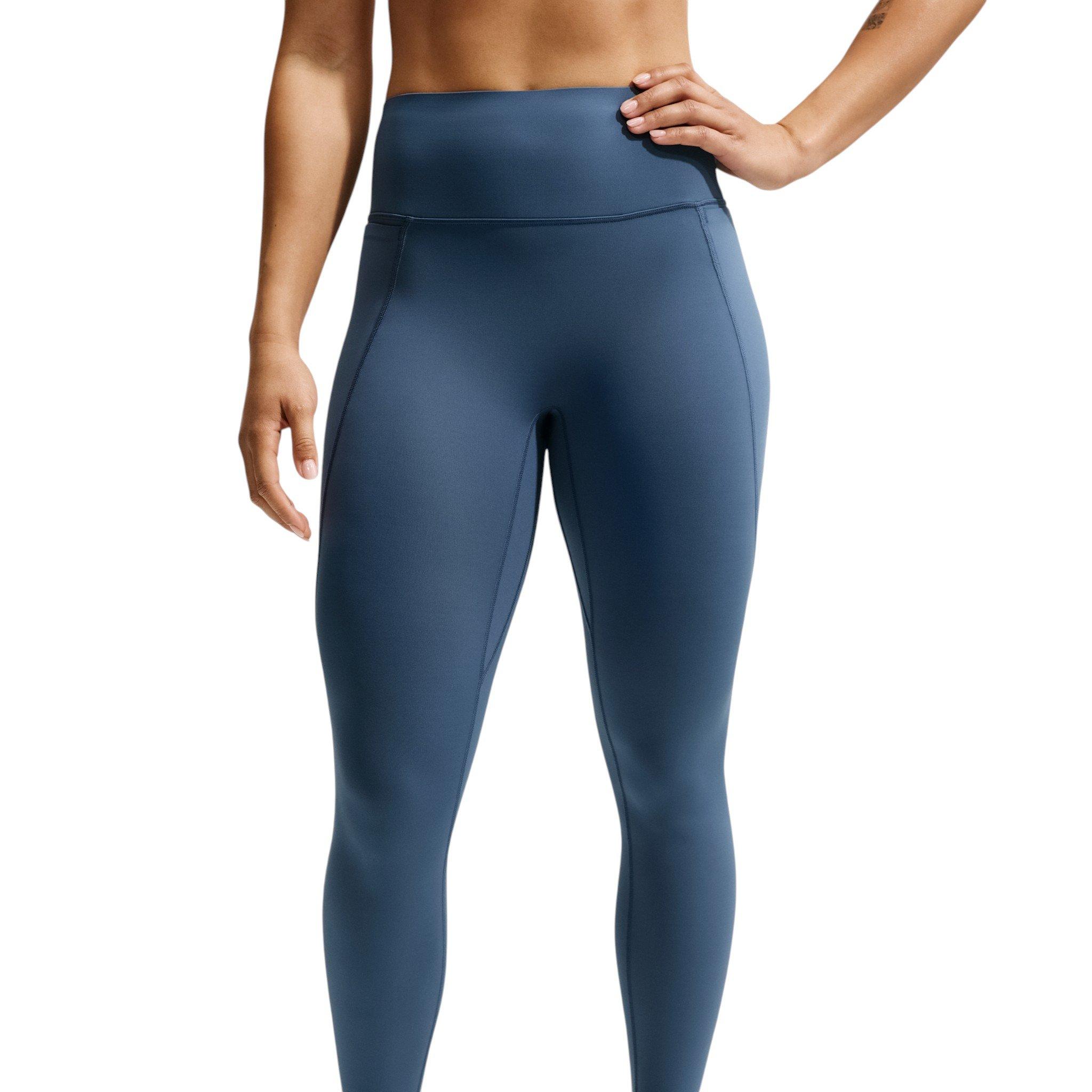 Nike Women's Universa High-Waisted 7/8 Leggings with No Front Seam - Slate Navy - SLATE NAVY